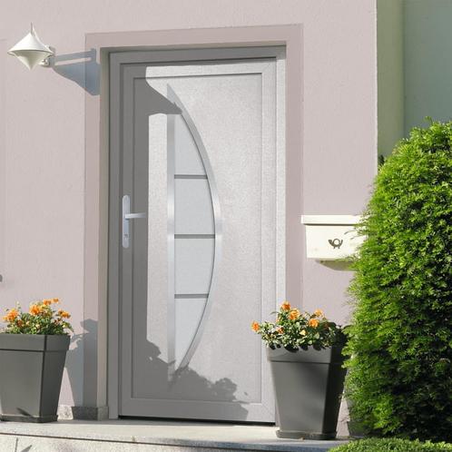 vidaXL Voordeur 88x200 cm PVC wit, Doe-het-zelf en Bouw, Deuren en Vliegenramen, Nieuw, Verzenden