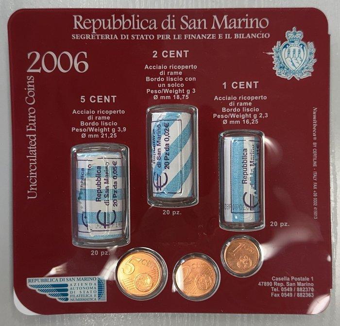 San Marino. Coin Roll Kit 2006 (Zonder minimumprijs), Postzegels en Munten, Munten | Europa | Euromunten