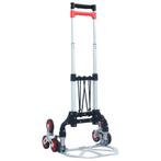vidaXL Traptrolley inklapbaar 70 kg aluminium zilverkleurig, Doe-het-zelf en Bouw, Verzenden, Nieuw