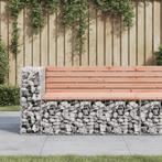 vidaXL Banc jardin design gabion 122x71x65,5 cm bois, Tuin en Terras, Verzenden