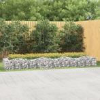 vidaXL Lit surélevé à gabions arqué 400x100x50 cm Fer, Tuin en Terras, Verzenden