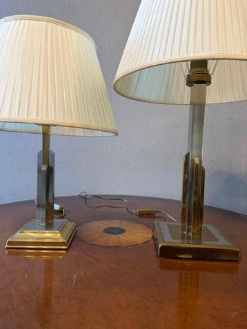 Willy Rizzo - Tafellamp (2) - Chroom, Messing - Willy Rizzo beschikbaar voor biedingen
