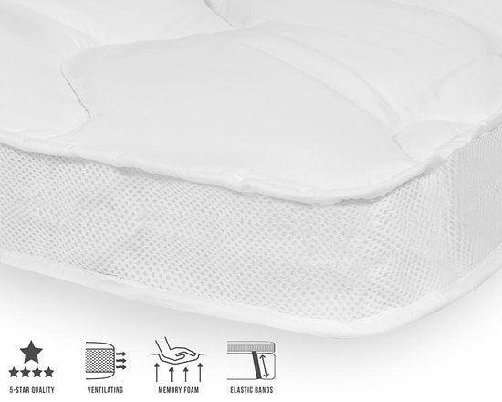 2dekans | Dreamhouse 3D Air Traagschuim - Topper - 80 x 200, Huis en Inrichting, Slaapkamer | Matrassen en Bedbodems, Ophalen of Verzenden