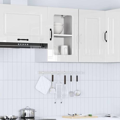 vidaXL Keukenwandkast met glazen deur Kalmar bewerkt hout, Huis en Inrichting, Kasten | Overige, Nieuw, Verzenden