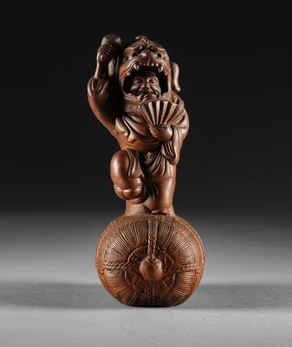 Beeld van dansende Daikokuten - Terracotta - Japan - Shwa, Antiquités & Art, Antiquités | Autres Antiquités