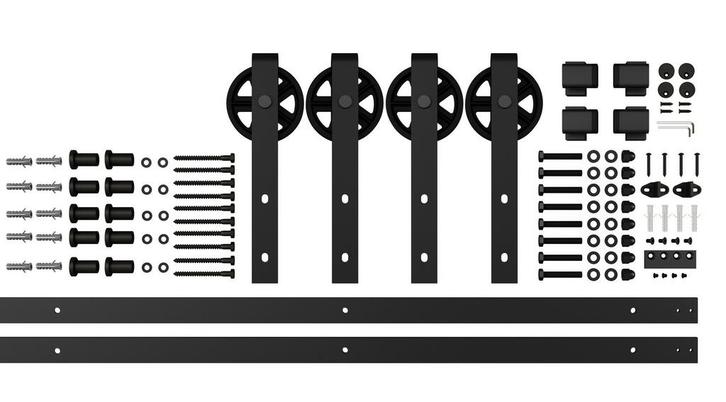 Schuifdeursysteem Dubbel - Spaken met rails, Doe-het-zelf en Bouw, Raamkozijnen en Schuifdeuren, Nieuw