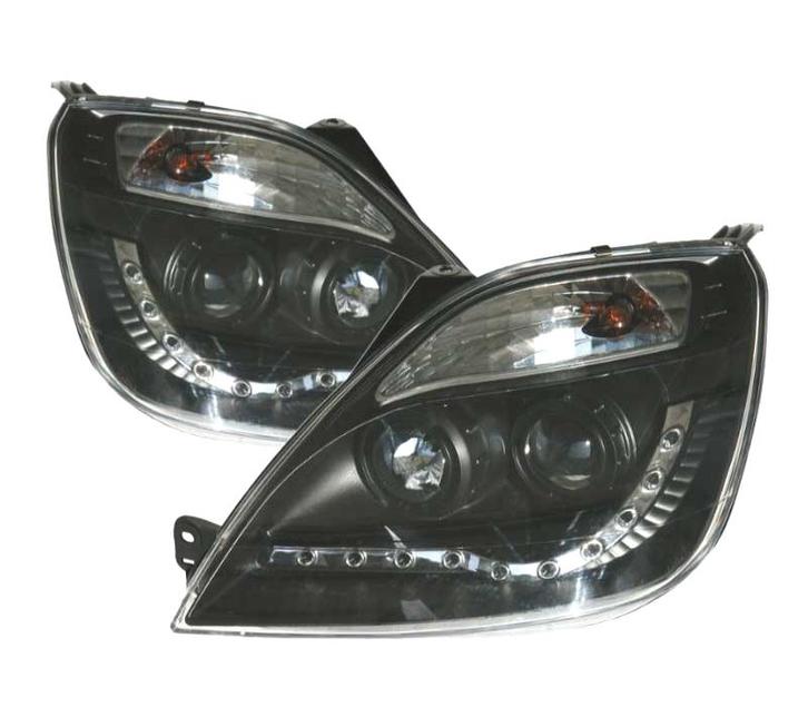 PHARES FORD FIESTA 02-05 FEUX DIURNES FOND NOIR, Auto-onderdelen, Verlichting, Verzenden