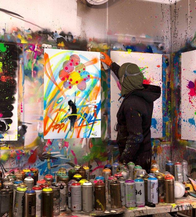 UTOPIA (1983) - Vandal Girl with balloons ops!!! bubbles and, Antiquités & Art, Art | Objets design