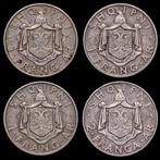 Albanië. Zog I. Lot of 4 coins: 1 Frang Ar & 2 Franga Ari, Postzegels en Munten