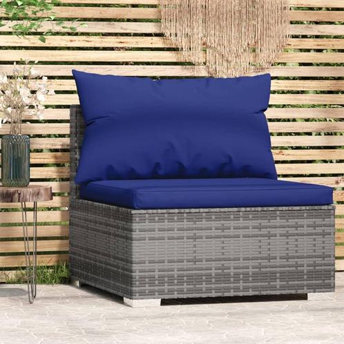 vidaXL CanapÃ© central de jardin avec coussins Gris, Jardin & Terrasse, Ensembles de jardin, Neuf, Envoi