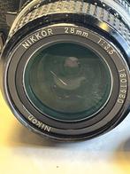 Nikon FE black + lens Nikkor 28 mm 3.5 Appareil photo reflex, Audio, Tv en Foto, Nieuw