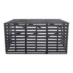 Lendo Online Wheelie Bin Surround Triple 215x80x118 cm Bois