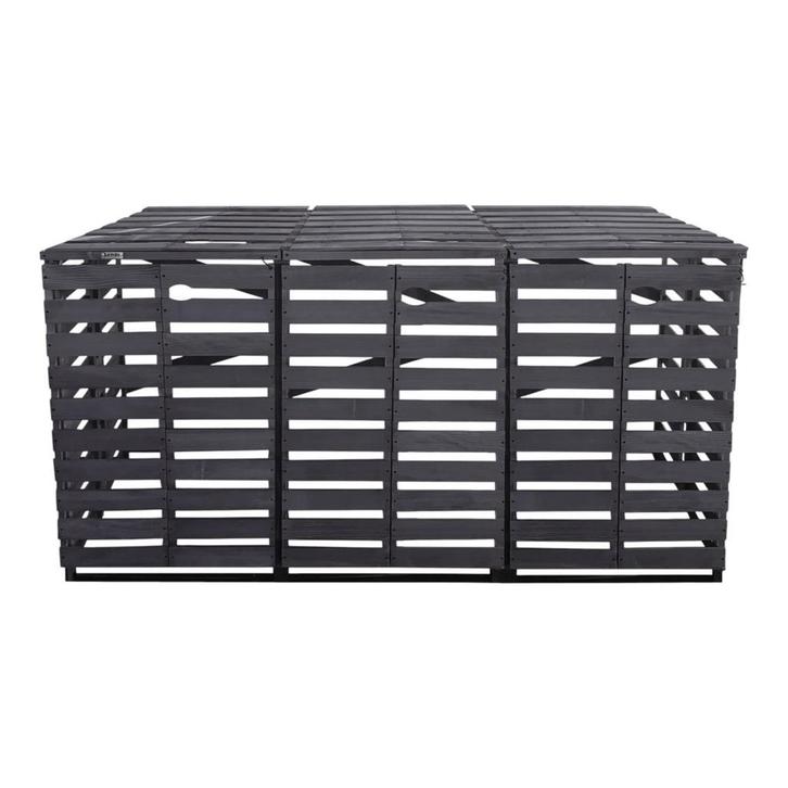 Lendo Online Wheelie Bin Surround Triple 215x80x118 cm Bois, Jardin & Terrasse, Jardin & Terrasse Autre