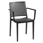 Stoel | EVORA | Kunststof | Black | In-/Outdoor |, Verzenden, Nieuw in verpakking