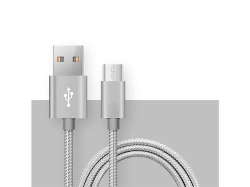 Veiling - oplaadkabel USB C - 3 meter - zilver, Telecommunicatie, Mobiele telefoons | Telefoon-opladers, Nieuw