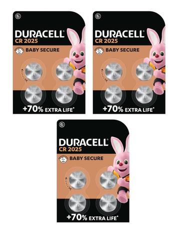 Set van 12 Duracell CR2025 batterijen (knoopcellen, 3V) beschikbaar voor biedingen
