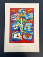 Ugo Nespolo (1941) - Esculapio, Antiek en Kunst