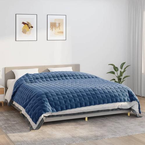 vidaXL Verzwaringsdeken 235x290 cm 11 kg stof blauw, Maison & Meubles, Chambre à coucher | Lits, Envoi