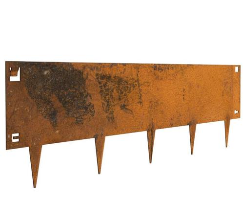 Cortenstaal borderrand 24x106 cm flexibel, Tuin en Terras, Bielzen en Borduren, Nieuw, Overige materialen