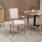 Eetkamerstoel - Retro Relax - Armleuning - Stevig - Grijs, Huis en Inrichting, Stoelen, Nieuw, Ophalen of Verzenden, Modern, Stof