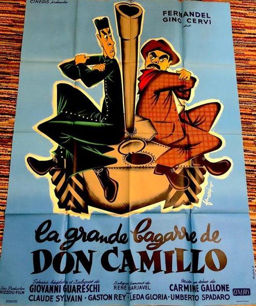 Fernandel Don Camillo - Lot of 3 original french cine, Verzamelen, Film en Tv