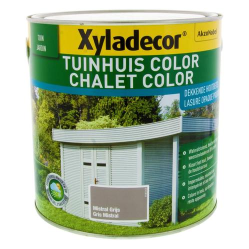 NIEUW - Xyladecor Tuinhuis Color, mistral grijs - 2,5 l, Bricolage & Construction, Bois & Planches, Envoi
