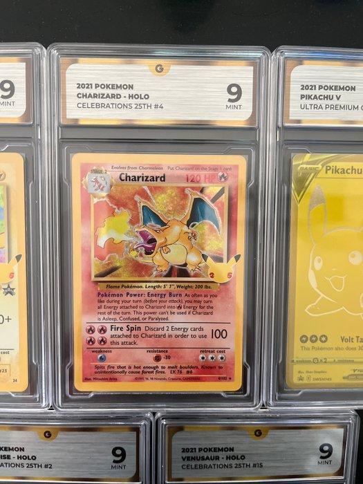 Pokémon - 5 Graded card - Blastoise, Charizard, Pikachu,, Hobby en Vrije tijd, Verzamelkaartspellen | Pokémon