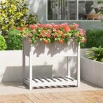 vidaXL Plantenbak met schap 82,5x54x81 cm massief grenenhout, Tuin en Terras, Verzenden, Nieuw