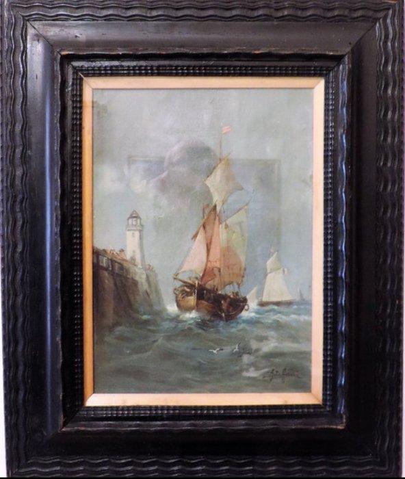 Luigi Steffani (1827-1898) - Ritorno al porto, Antiek en Kunst, Kunst | Schilderijen | Klassiek