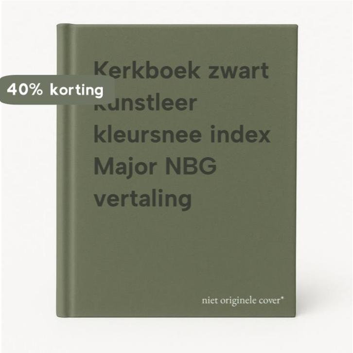 Kerkboek zwart kunstleer kleursnee index Major NBG vertaling, Boeken, Godsdienst en Theologie, Gelezen, Verzenden