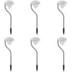 vidaXL Zonne-energie LED tuinlamp 6 stuks 9x7,8x29,5 cm, Tuin en Terras, Verzenden, Nieuw