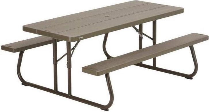 2dekans | Lifetime Picknicktafel – Opvouwbaar met 2 Banken –, Tuin en Terras, Tuinsets en Loungesets, Ophalen of Verzenden