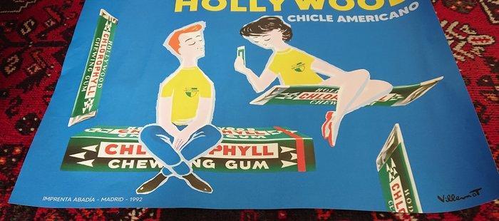 Bernard Villemot - Chicle Americano Hollywood, Villemot,, Antiek en Kunst, Kunst | Tekeningen en Fotografie