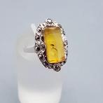 Zilver, Art Deco, Amber - Ring - + Markasieten.
