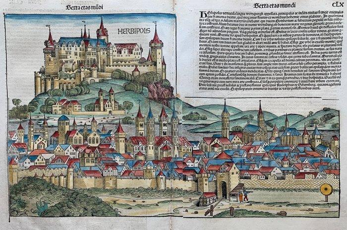 Allemagne - Würzburg; Hartmann Schedel - Herbipolis - 1493, Boeken, Atlassen en Landkaarten