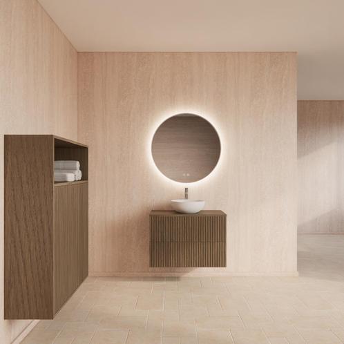 Badmeubelset BWS Hybris Ash Grey 70 cm Met Waskom, Doe-het-zelf en Bouw, Sanitair, Bad, Nieuw, Ophalen of Verzenden