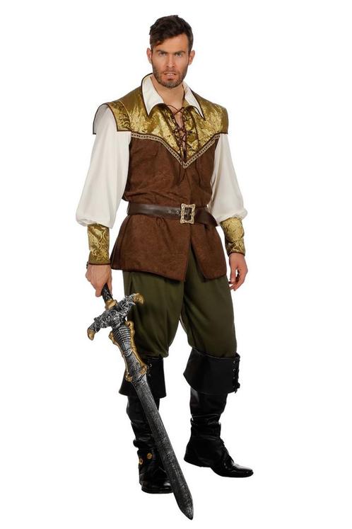 Robin Hood Kostuum Luxe, Kleding | Heren, Carnavalskleding en Feestkleding, Nieuw, Verzenden