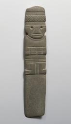 Pre-Columbiaans. Nicoya Stenen Amulet / Bijl God Kelt. Met, Verzamelen
