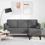 vidaXL Bankstel Donkergrijs 173 x 131 x 67 cm Stof, Huis en Inrichting, Zetels | Zetels, Verzenden, Nieuw
