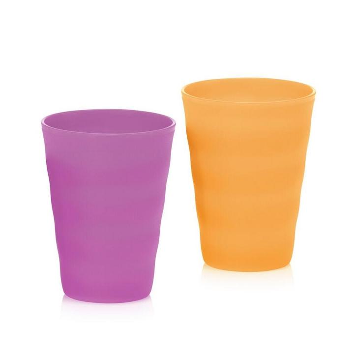 Tupperware Kunststof Bekers (2) OranjePaars, Huis en Inrichting, Keuken | Tupperware, Nieuw, Verzenden