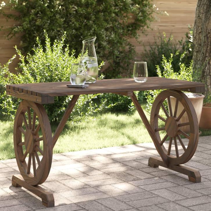 vidaXL Tuintafel 115x55x65 cm massief vurenhout, Tuin en Terras, Tuintafels, Nieuw, Verzenden