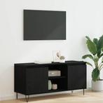 vidaXL TV Kast Zwart Eiken 104 x 35 x 50 cm Bewerkt hout, Huis en Inrichting, Kasten |Televisiemeubels, Verzenden, Nieuw
