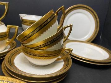 Porcelaine de Bavière - Filet Or - Service à café - Service