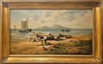 Italiaanse school (XX) - Veduta di Capri con pescatori, Antiek en Kunst