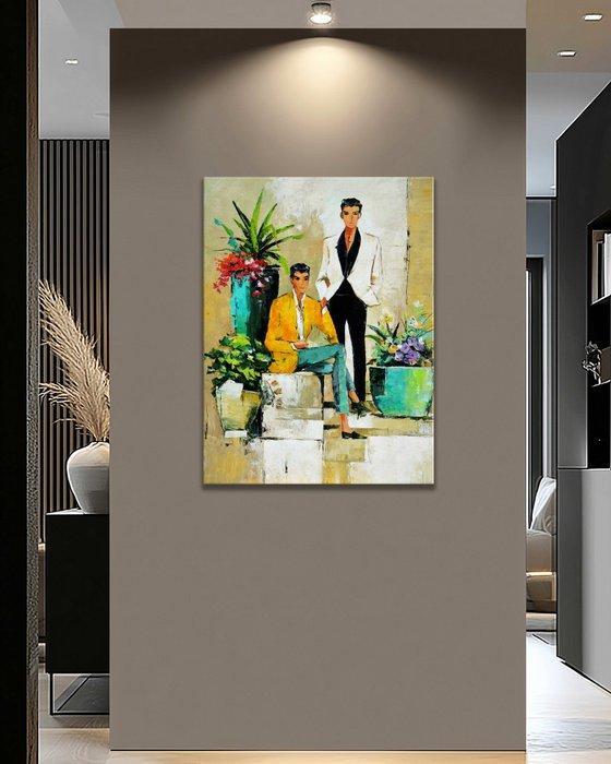 Matteo - Garden Elegance, Antiquités & Art, Art | Peinture | Moderne