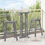 vidaXL Barkrukken 2 stuks Lichtgrijs HDPE, Tuin en Terras, Verzenden, Nieuw