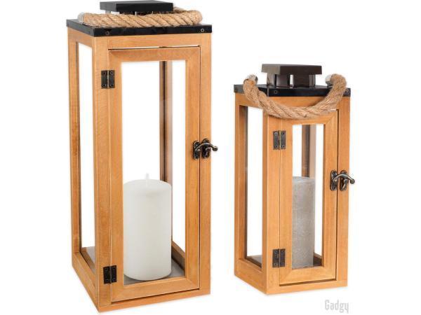 Veiling - Gadgy Lantaarn Set - Lantaarn Windlicht 2 stuks, Huis en Inrichting, Woonaccessoires | Overige