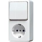 JUNG AP600 Combinatieschakelaar Stopcontact RA Alpin Wit -, Doe-het-zelf en Bouw, Elektriciteit en Kabels, Verzenden, Nieuw