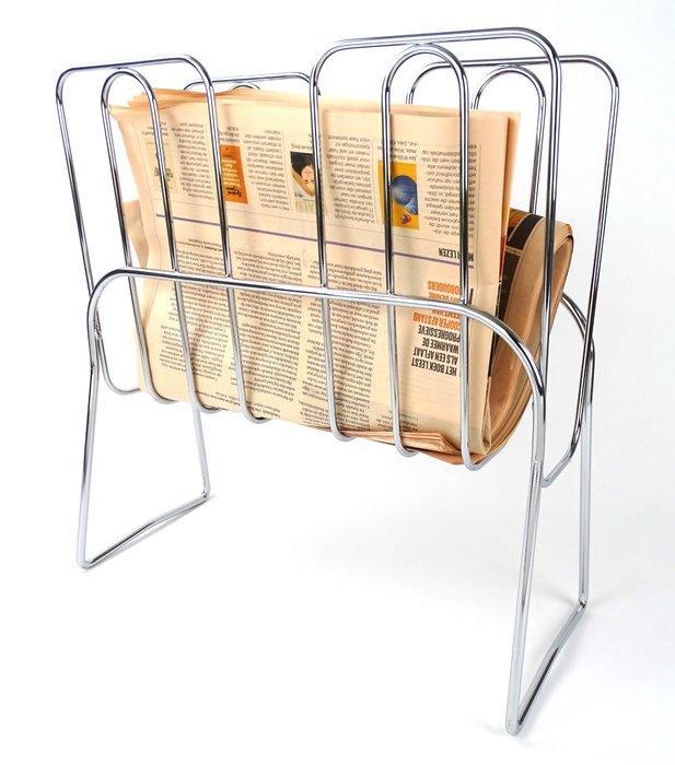 Rexite - Enzo Mari - Tijdschriftenhouder - Pers - Chrome, Antiek en Kunst, Antiek | Meubels | Stoelen en Sofa's