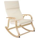 tectake Schommelstoel Roca van berkenhout 150kg - beige, Verzenden, Nieuw